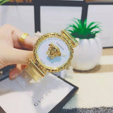 Versace Palazzo Empire Greca White Dial Gold Mesh Bracelet Watch for Women - VEDV00619 Authentic Buy Shop Now