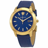 Versace V-Urban Quartz Blue Dial Blue Leather Strap Watch for Men - VELQ00319 Authentic Buy Shop Now