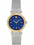 Versace Meander Blue Dial Silver Mesh Bracelet Watch for Women - VELW00520 Authentic Buy Shop Now