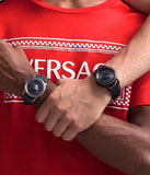 Versace Palazzo Empire Black Dial Black Leather Strap Watch for Men - VERD00218 Authentic Buy Shop Now