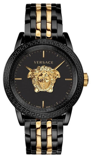 Versace Palazzo Empire Black Dial Two Tone Steel Strap Watch for Men - VERD01119 Authentic Buy Shop Now