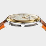 Versace V Circle Quartz Silver Dial Brown Leather Strap Watch For Women - VBP04017 Authentic Buy Shop Now
