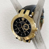 Versace V-Race Quartz Black Dial Black Leather Strap Watch For Men - VEBV00119 Authentic Buy Shop Now