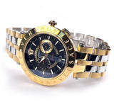 Versace V-Race Quartz Black Dial Gold Steel Strap Watch For Men - VEBV00519 Authentic Buy Shop Now