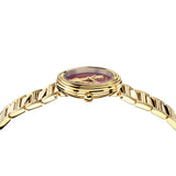 Versace Virtus Mini Quartz Red Dial Gold Steel Strap Watch For Women - VET300321 Authentic Buy Shop Now