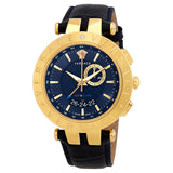 Versace Race GMT Blue Dial Blue Leather Strap Watch For Men - 29G70D282 Authentic Buy Shop Now