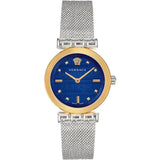 Versace Meander Blue Dial Silver Mesh Bracelet Watch for Women - VELW00520 Authentic Buy Shop Now