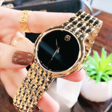 Movado Veturi Quartz Black Dial Gold Steel Strap Watch for Men - 0606934 Authentic Buy Shop Now
