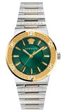 Versace Greca Green Dial Silver Steel Strap Watch for Women - VEVH00720 Authentic Buy Shop Now