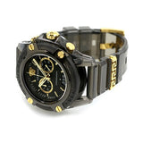 Versace Icon Active Chronograph Black Dial Black Steel Strap Watch for Men - VEZ700421 Authentic Buy Shop Now