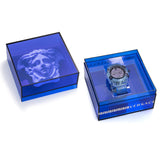 Versace Icon Active Chronograph Purple Dial Blue Silicone Strap Watch For Men - VEZ701523 Authentic Buy Shop Now