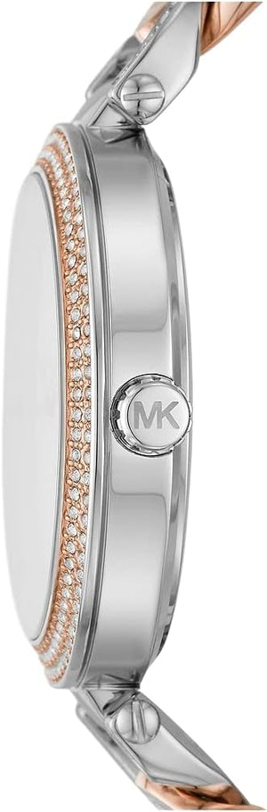 Michael Kors Catelyn Quartz Silver Dial Two Tone Steel Strap Watch For Women - MK4634 Authentic Buy Shop Now