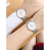 Calvin Klein Minimal White Dial Silver Mesh Bracelet Watch for Men - K3M51152 Authentic Buy Shop Now