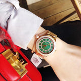 Michael Kors Kerry Green Dial Gold Steel Strap Watch for Women - MK3409 Authentic Buy Shop Now