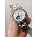Fossil Architect Automatic Silver Dial Silver Steel Strap Watch for Women - ME3057 Authentic Buy Shop Now