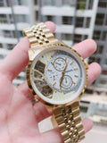 Fossil Townsman Chronograph Skeleton Gold Dial Gold Steel Strap Watch for Men - ME1137 Authentic Buy Shop Now