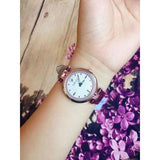 Versace Olympo Crystal Gleam White Dial Purple Leather Strap Watch for Women - VAN010016 Authentic Buy Shop Now