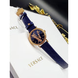 Versace Virtus Quartz Blue Dial Blue Leather Strap Watch for Women - VEHC00419 Authentic Buy Shop Now