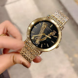 Versace Virtus Quartz Black Dial Gold Steel Strap Watch for Women - VEHC00619 Authentic Buy Shop Now