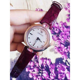 Versace Olympo Crystal Gleam White Dial Purple Leather Strap Watch for Women - VAN010016 Authentic Buy Shop Now