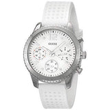 Guess Marina Quartz White Dial White Rubber Strap Watch For Women - W1025L1 Authentic Buy Shop Now