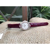 Versace Olympo Crystal Gleam White Dial Purple Leather Strap Watch for Women - VAN010016 Authentic Buy Shop Now