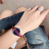 Calvin Klein Rebel Blue Maroon Dial Maroon Leather Strap Watch for Women - K8P231UN Authentic Buy Shop Now