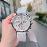 Calvin Klein Skirt White Dial White Leather Strap Watch for Women - K2U291L6 Authentic Buy Shop Now