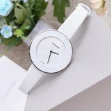 Calvin Klein Chic White Dial White Leather Strap Watch for Women - K7N23TK2 Authentic Buy Shop Now