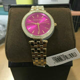 Michael Kors Darci Pink Dial Gold Steel Strap Watch for Women - MK3444 Authentic Buy Shop Now