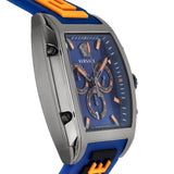 Versace Iconic Dominus Chronograph Blue Dial Blue Rubber Strap Watch For Men - VE6H00323 Authentic Buy Shop Now