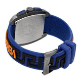 Versace Iconic Dominus Chronograph Blue Dial Blue Rubber Strap Watch For Men - VE6H00323 Authentic Buy Shop Now