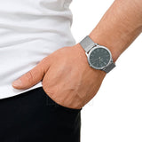 Calvin Klein Minimal Grey Dial Silver Mesh Bracelet Watch for Men - K3M21124 Authentic Buy Shop Now