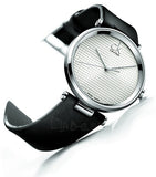 Calvin Klein Sight Silver Dial Black Leather Strap Watch for Men - K1S21120 Authentic Buy Shop Now