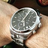 Tissot T Classic PR 100 Chronograph Black Dial Silver Steel Strap Watch for Men - T101.417.11.051.00 Authentic Buy Shop Now
