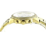 Guess Mini Sunrise Diamonds Silver Dial Gold Steel Strap Watch for Women - W0623L3 Authentic Buy Shop Now