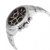Tommy Hilfiger Hudson Chronograph Quartz Brown Dial Silver Steel Strap Watch For Men - 1791229 Authentic Buy Shop Now