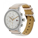 Tommy Hilfiger Blake Chronograph Silver Dial Pink Leather Strap Watch For Women - 1781906 Authentic Buy Shop Now