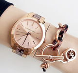 Michael Kors Runway Rose Gold Dial Two Tone Steel Strap Watch for Women - MK4301 Authentic Buy Shop Now