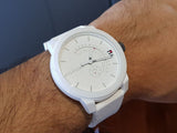 Tommy Hilfiger Denim Analog White Dial White Rubber Strap Watch for Men - 1791481 Authentic Buy Shop Now