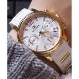 Tommy Hilfiger Claudiia White Dial White Steel Strap Watch for Women - 1781745 Authentic Buy Shop Now