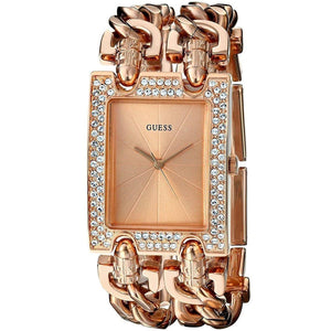 Guess Mod Heavy Metal Diamonds Rose Gold Dial Rose Gold Steel Strap Watch for Women - W0072L3 Authentic Buy Shop Now