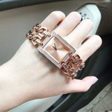 Guess Mod Heavy Metal Diamonds Rose Gold Dial Rose Gold Steel Strap Watch for Women - W0072L3 Authentic Buy Shop Now