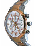Guess Exec Chronograph White Dial Two Tone Steel Strap Watch for Men - W0075G2 Authentic Buy Shop Now