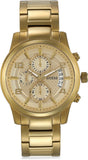 Guess Analog Chronograph Gold Dial Gold Steel Strap Watch for Men - W0075G5 Authentic Buy Shop Now