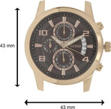 Guess Exec Chronograph Brown Dial Brown Leather Strap Watch For Men - W0076G4 Authentic Buy Shop Now