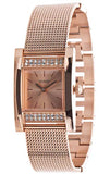 Guess Nouveau Diamonds Rose Gold Dial Rose Gold Mesh Bracelet Watch for Women - W0127L3 Authentic Buy Shop Now