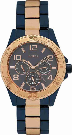 Guess BFF Multifunction Blue Dial Two Tone Steel Strap Watch for Women - W0231L6 Authentic Buy Shop Now