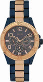 Guess BFF Multifunction Blue Dial Two Tone Steel Strap Watch for Women - W0231L6 Authentic Buy Shop Now