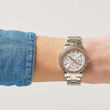 Guess Enchanting Diamonds Silver Dial Two Tone Steel Strap Watch for Women - W0305L3 Authentic Buy Shop Now